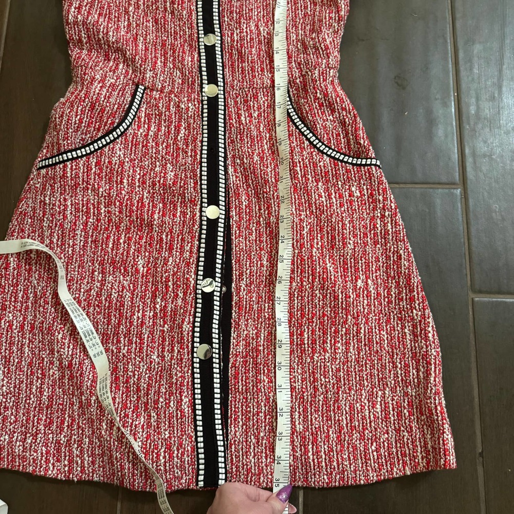 Maje Red and Black Mini Dress - Picture 10 of 14